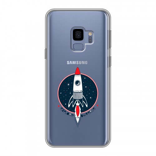 Полупрозрачный дизайнерский пластиковый чехол для Samsung Galaxy S9 Прозрачный космос