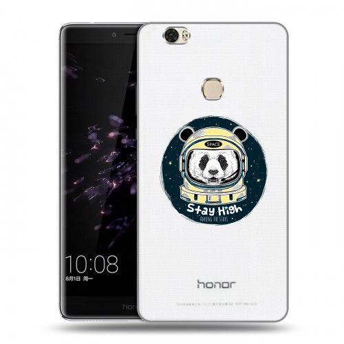 Полупрозрачный дизайнерский пластиковый чехол для Huawei Honor Note 8 Прозрачный космос
