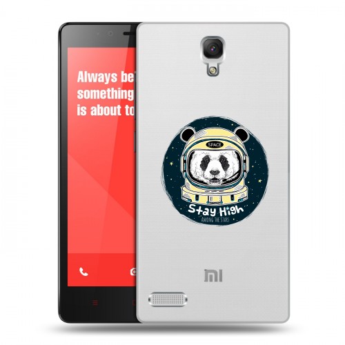 Полупрозрачный дизайнерский пластиковый чехол для Xiaomi RedMi Note Прозрачный космос