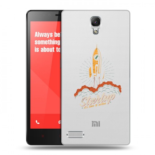 Полупрозрачный дизайнерский силиконовый чехол для Xiaomi RedMi Note Прозрачный космос