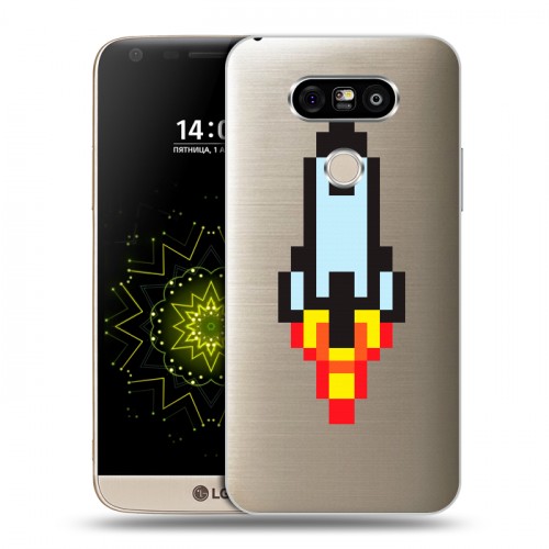 Полупрозрачный дизайнерский пластиковый чехол для LG G5 Прозрачный космос