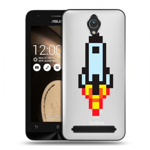 Полупрозрачный дизайнерский пластиковый чехол для ASUS ZenFone Go 4.5 Прозрачный космос