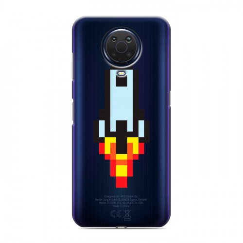 Полупрозрачный дизайнерский силиконовый чехол для Nokia G20 Прозрачный космос