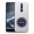 Полупрозрачный дизайнерский пластиковый чехол для Nokia 5.1 Прозрачный космос