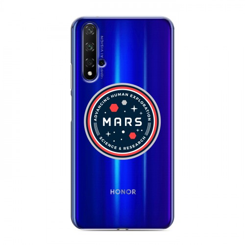 Полупрозрачный дизайнерский пластиковый чехол для Huawei Honor 20 Прозрачный космос