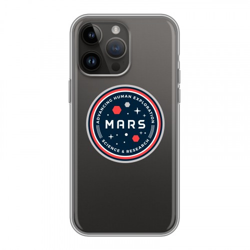 Полупрозрачный дизайнерский пластиковый чехол для Iphone 14 Pro Max Прозрачный космос