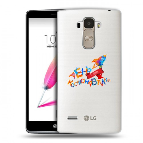 Полупрозрачный дизайнерский пластиковый чехол для LG G4 Stylus Прозрачный космос