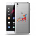 Полупрозрачный дизайнерский пластиковый чехол для OnePlus X Прозрачный космос