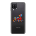 Полупрозрачный дизайнерский силиконовый чехол для Samsung Galaxy A12 Прозрачный космос