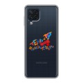 Полупрозрачный дизайнерский пластиковый чехол для Samsung Galaxy A22 Прозрачный космос