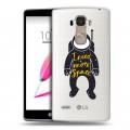 Полупрозрачный дизайнерский пластиковый чехол для LG G4 Stylus Прозрачный космос