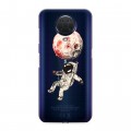 Полупрозрачный дизайнерский силиконовый с усиленными углами чехол для Nokia G20 Прозрачный космос