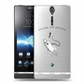 Полупрозрачный дизайнерский пластиковый чехол для Sony Xperia S Прозрачный космос