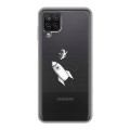 Полупрозрачный дизайнерский пластиковый чехол для Samsung Galaxy A12 Прозрачный космос