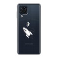 Полупрозрачный дизайнерский пластиковый чехол для Samsung Galaxy A22 Прозрачный космос