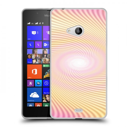 Дизайнерский пластиковый чехол для Microsoft Lumia 540 Абстракции Вращение