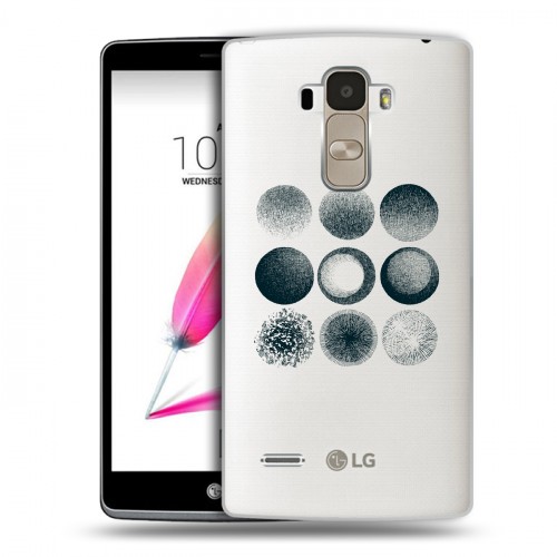 Полупрозрачный дизайнерский пластиковый чехол для LG G4 Stylus Прозрачный космос