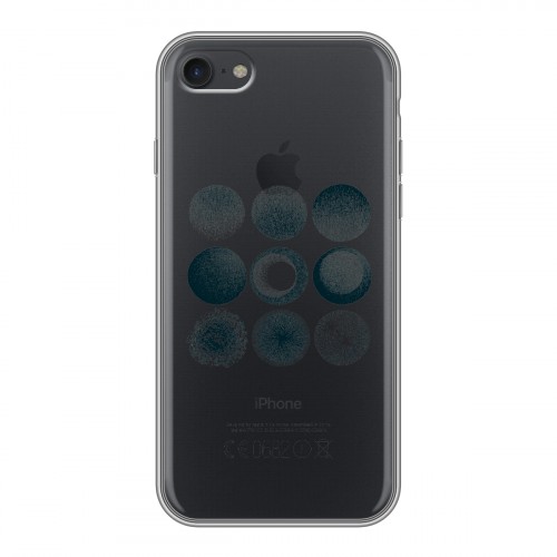 Полупрозрачный дизайнерский силиконовый чехол для Iphone 7 Прозрачный космос