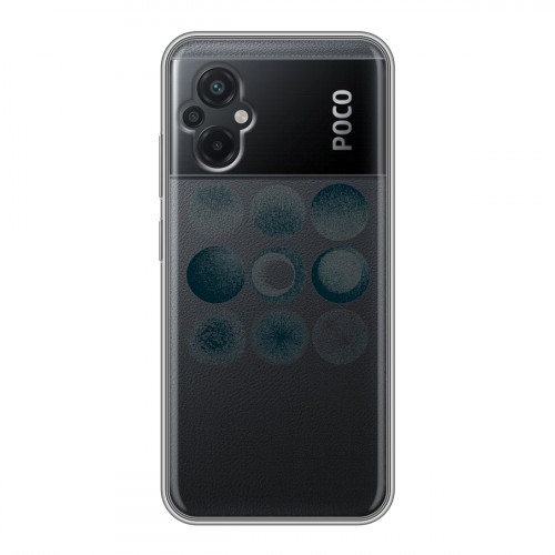 Полупрозрачный дизайнерский силиконовый чехол для Xiaomi Poco M5 Прозрачный космос