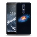 Дизайнерский пластиковый чехол для Nokia 5.1 Галактика