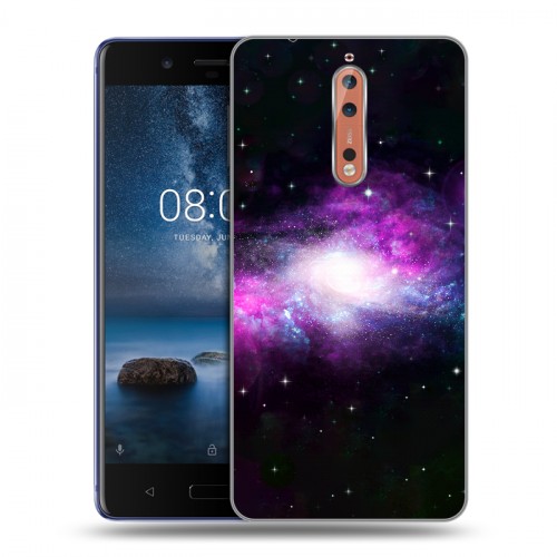 Дизайнерский пластиковый чехол для Nokia 8 Галактика