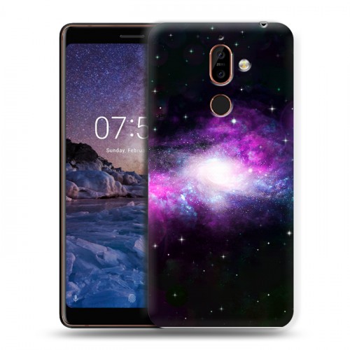 Дизайнерский пластиковый чехол для Nokia 7 Plus Галактика