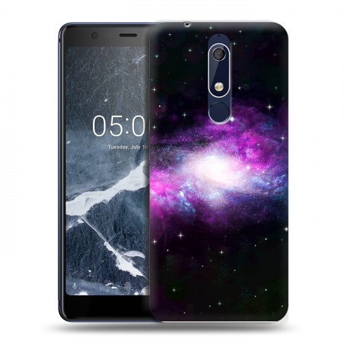 Дизайнерский пластиковый чехол для Nokia 5.1 Галактика