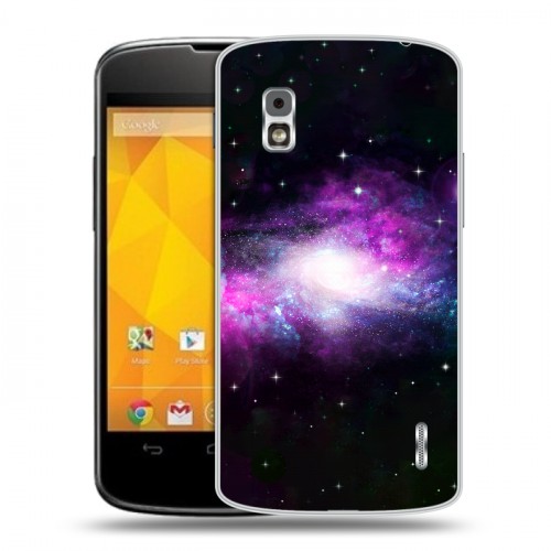 Дизайнерский пластиковый чехол для LG Google Nexus 4 Галактика