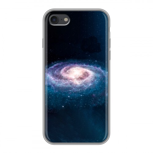 Дизайнерский силиконовый с усиленными углами чехол для Iphone 7 Галактика