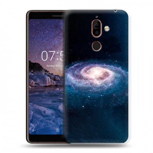 Дизайнерский пластиковый чехол для Nokia 7 Plus Галактика