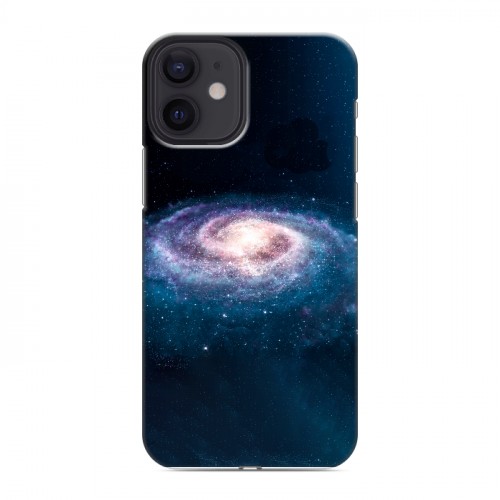 Дизайнерский силиконовый с усиленными углами чехол для Iphone 12 Mini Галактика