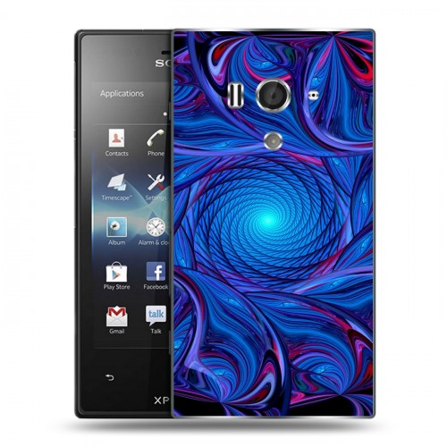 Дизайнерский пластиковый чехол для Sony Xperia acro S Абстракции Вращение