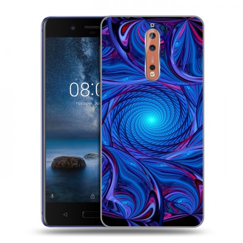 Дизайнерский пластиковый чехол для Nokia 8 Абстракции Вращение