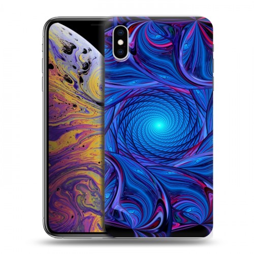 Дизайнерский силиконовый чехол для Iphone Xs Max Абстракции Вращение