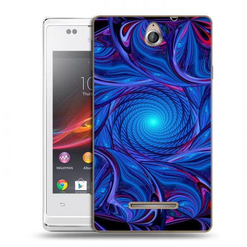 Дизайнерский пластиковый чехол для Sony Xperia E Абстракции Вращение