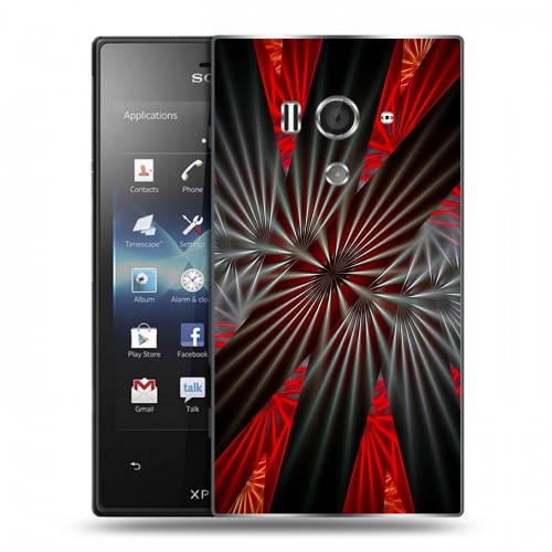 Дизайнерский пластиковый чехол для Sony Xperia acro S Абстракции Вращение