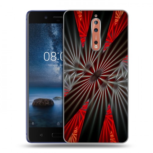 Дизайнерский пластиковый чехол для Nokia 8 Абстракции Вращение