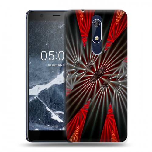 Дизайнерский пластиковый чехол для Nokia 5.1 Абстракции Вращение