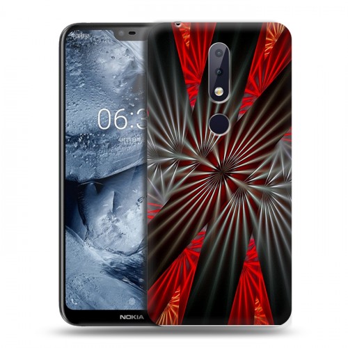 Дизайнерский силиконовый чехол для Nokia 6.1 Plus Абстракции Вращение