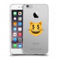 Полупрозрачный дизайнерский силиконовый чехол для Iphone 6 Plus/6s Plus Кошка - стикер