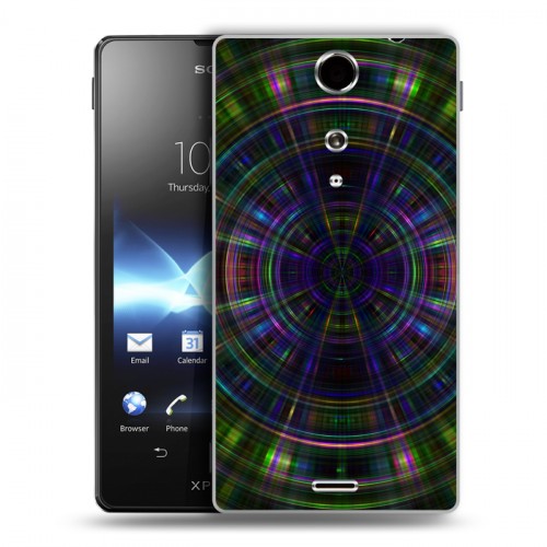 Дизайнерский пластиковый чехол для Sony Xperia TX Абстракции Вращение