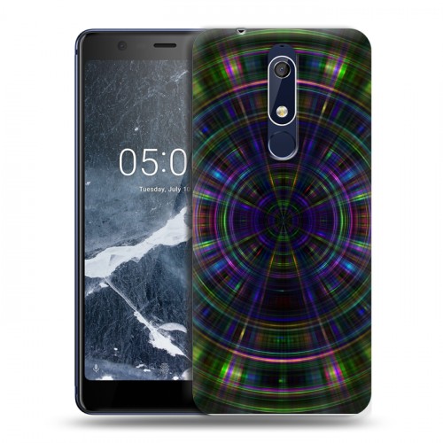 Дизайнерский пластиковый чехол для Nokia 5.1 Абстракции Вращение