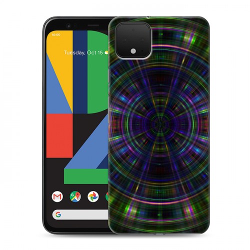 Дизайнерский пластиковый чехол для Google Pixel 4 Абстракции Вращение