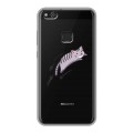 Полупрозрачный дизайнерский пластиковый чехол для Huawei P10 Lite Прозрачные кошки