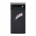 Полупрозрачный дизайнерский силиконовый с усиленными углами чехол для Google Pixel 6 Прозрачные кошки
