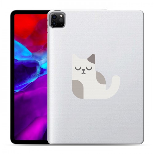 Полупрозрачный дизайнерский пластиковый чехол для Ipad Pro 11 (2020) Прозрачные кошки