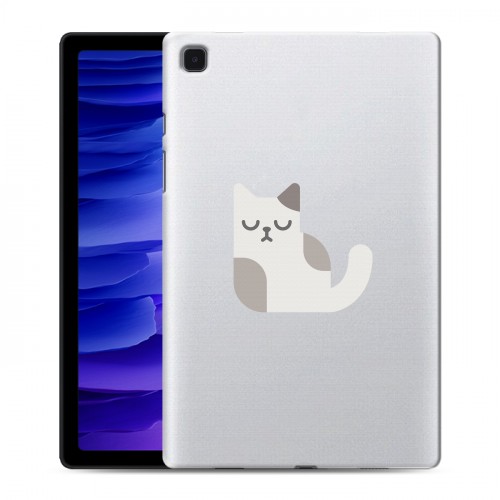 Полупрозрачный дизайнерский пластиковый чехол для Samsung Galaxy Tab A7 10.4 (2020) Прозрачные кошки