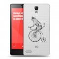 Полупрозрачный дизайнерский пластиковый чехол для Xiaomi RedMi Note Прозрачные кошки