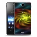 Дизайнерский пластиковый чехол для Sony Xperia TX Абстракции Вращение