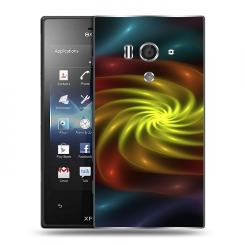 Дизайнерский пластиковый чехол для Sony Xperia acro S Абстракции Вращение